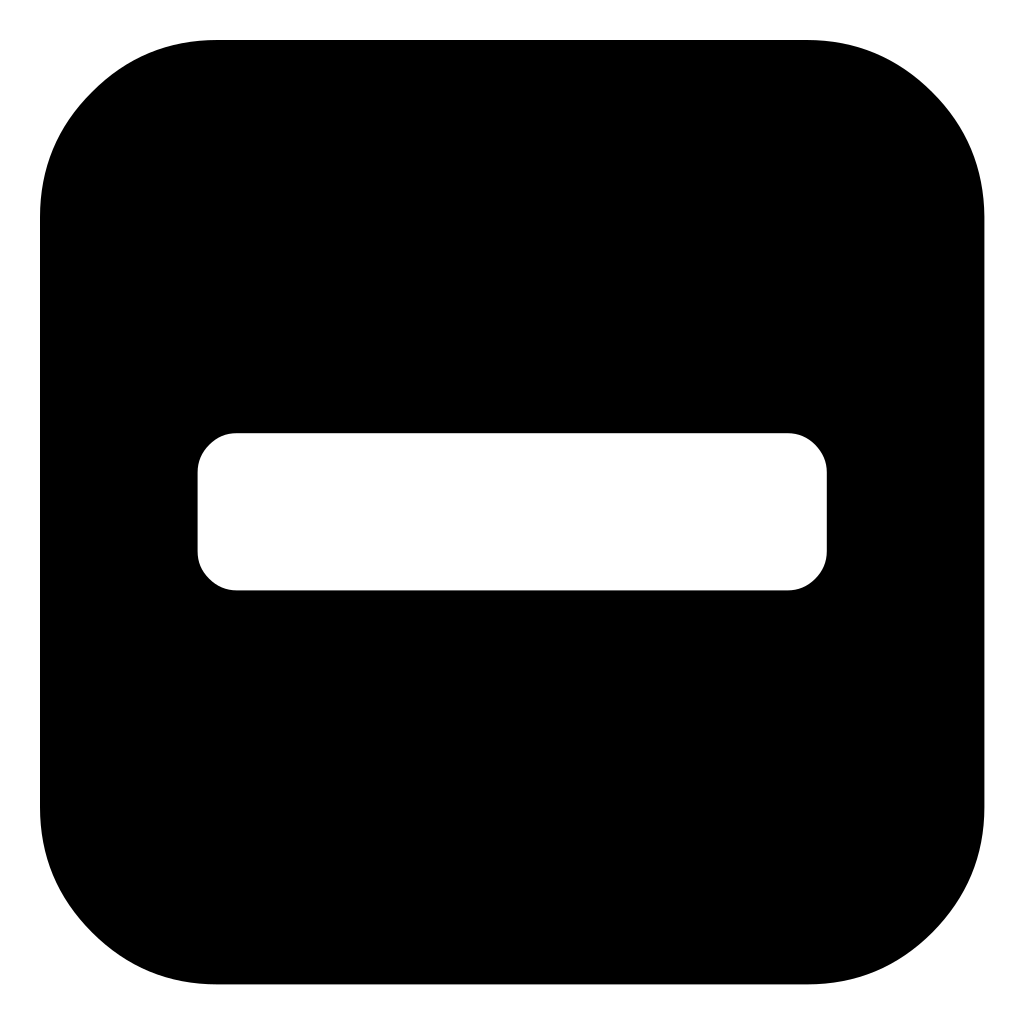 The input png has dimensions of 420 by 420, so we calculate the rounding radius to be 210. Minus Sign Inside A Black Rounded Square Shape Svg Png Icon Free Download 26003 Onlinewebfonts Com