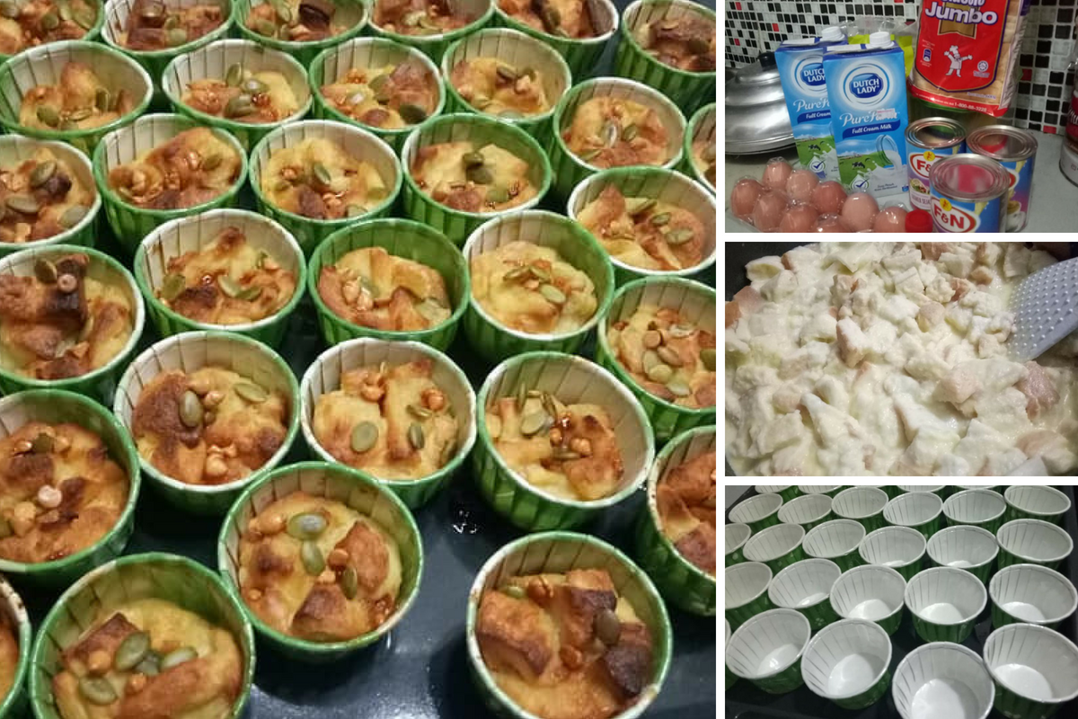 Daftar harga kue puding roti terbaru april 2022 ; Puding Roti Sos Kastard Guna Bekas Cup Cake Idea Bernas Senang Jamu Tetamu