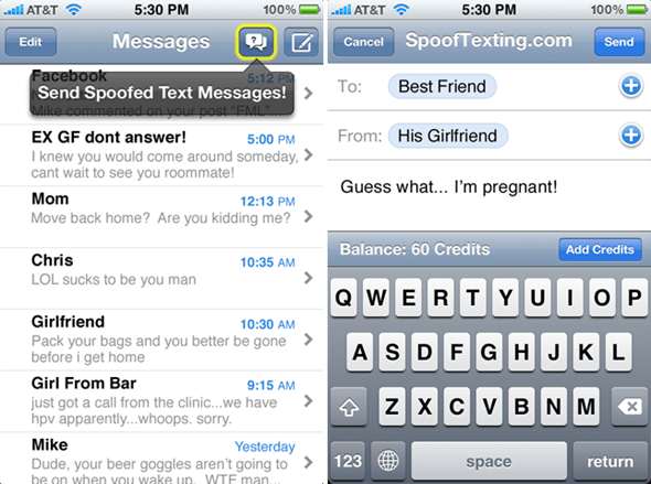 Create a free spoofbox account and start sending spoof text messages. Spooftexting For Iphone Lets You Send A Message To Any Number From Any Number Download Now Redmond Pie