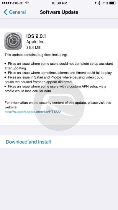 iOS 9.0.1 Download Links For iPhone, iPad, iPod touch IPSW | Redmond Pie