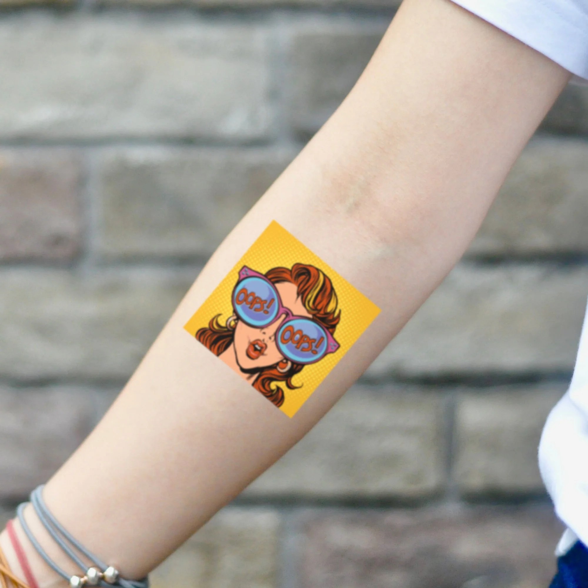 Comic Book Temporary Tattoo Sticker - Ohmytat 2000_x_2000_jpg