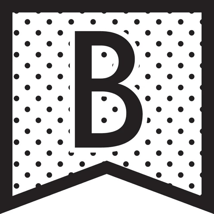 schoolgirl style black white and stylish brights polka dot banner l