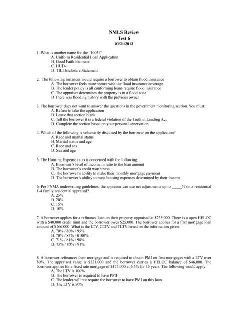 pics Nmls Test stand alone uniform state test for mortgage loan originators exam prep