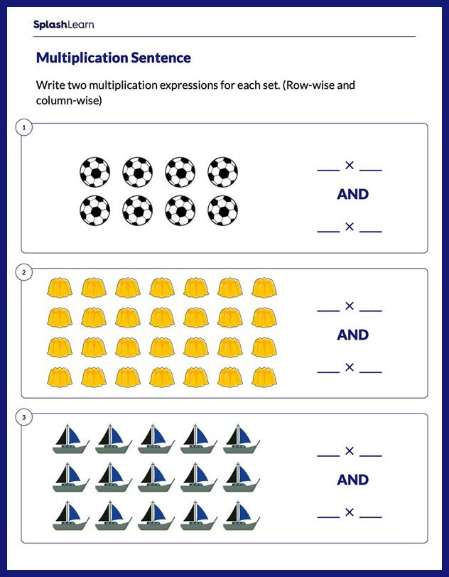 arrays worksheets for kids online