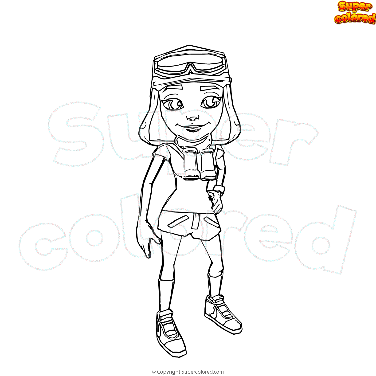 Show your kids a fun way to learn the abcs with alphabet printables they can color. Coloring Page Subway Surfers Cairo Safari Supercolored Com