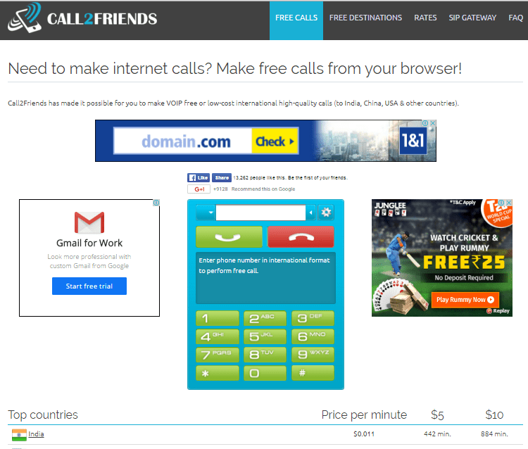 Calls can be made directly from a standard web browser, no downloads or plugins. Best Free Calling Sites Without Registration 2022 Tricks5