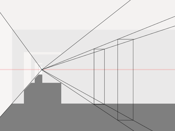 Kids' sling bookshelf with storage bins: Technical Drawing for Beginners: One Point Perspective