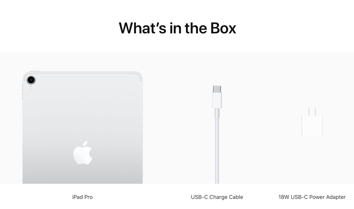 What S Inside 2018 Ipad Pro Retail Box Tablet Usb C Cable 18w Usb C Charger