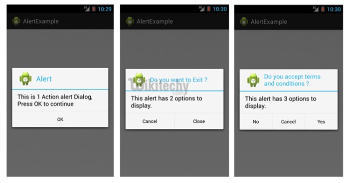 Alert Dialog Android and Example in Kotlin Language - Eyehunt Bottom alert dialog android