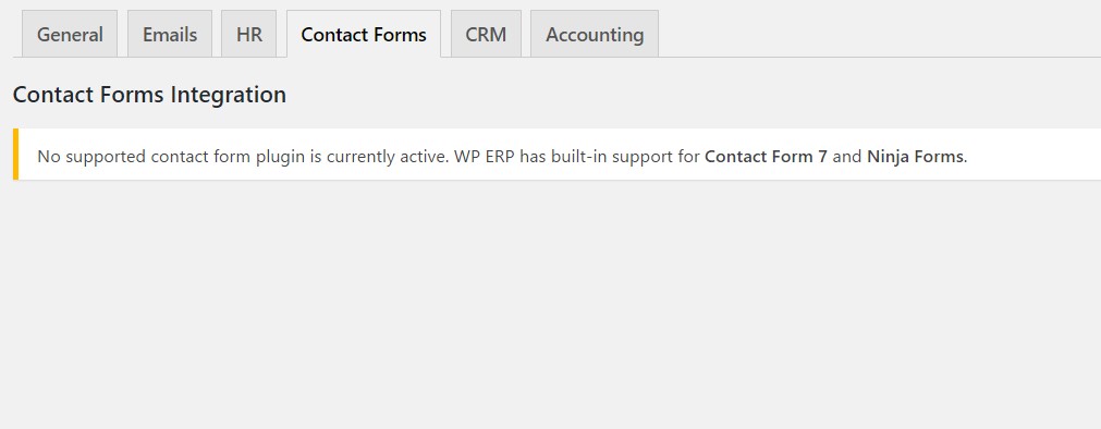 integration with contact form