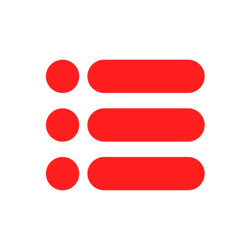 Covering popular subjects like html, css, javascript, python, sql, java, and many, many more. Bullet Bullets Items List Menu Red Icon Download On Iconfinder