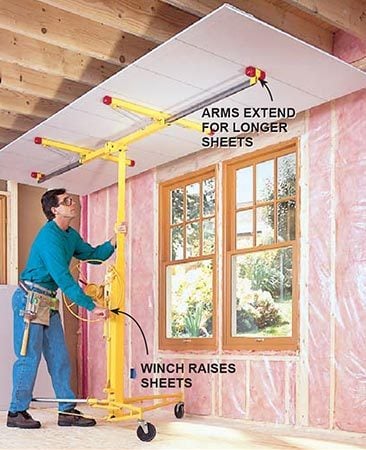 Many houses contain asbestos ceiling materials, especially houses that were built between the 1950s and the 1980s. How to Hang Drywall Like a Pro | The Family Handyman