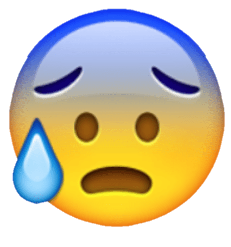 Jika kamu pernah kecewa, patah hati, atau mungkin dikhianati dalam suatu hubungan, kamu bisa mengungkapkan kekecewaanmu dengan emoji ini. ohno oh no emoji yellow blue brown color crop custom...
