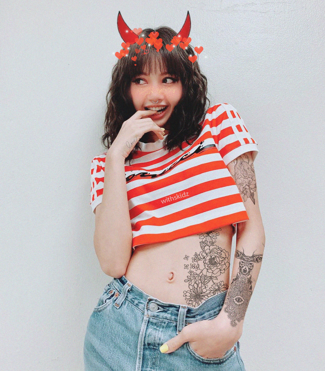 Lisa Blackpink Stickers Tattoo 302910470712201 By @Artspearb 1234_x_1080_png