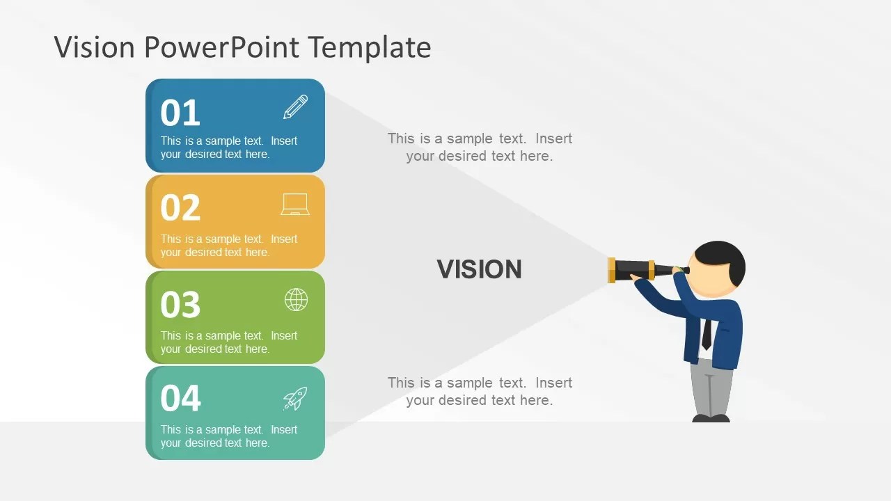 flat vision statement powerpoint graphics slidemodel
