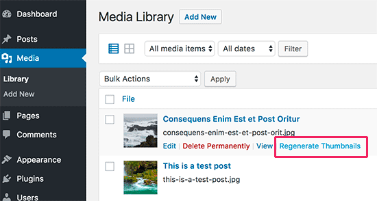 By default, wordpress gives you three image sizes you can customize. How to Regenerate Thumbnails or New Image Sizes in WordPress