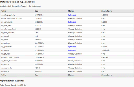 Using custom database tables for your wordpress plugins is one way you can improve the kind of plugins you create. WP Optimize - Optimize Your WordPress Database with One Click