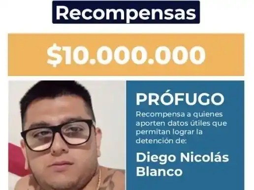 El Ministerio de Seguridad ofrece 10 millones de pesos por datos que lleven al narco Pipo Blanco