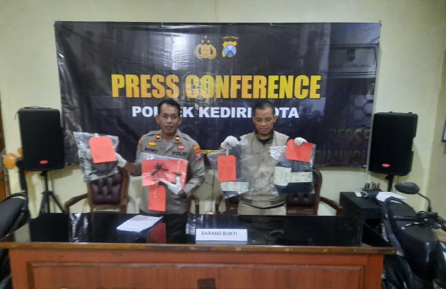 Gasak Motor di Rumah Kos, Dua Komplotan Spesialis Curanmor Diringkus Polsek Kediri Kota hanya Hitungan Jam