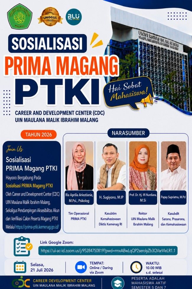 CDC UIN Malang Dorong Mahasiswa Perkuat Kompetensi Lewat PRIMA Magang PTKI