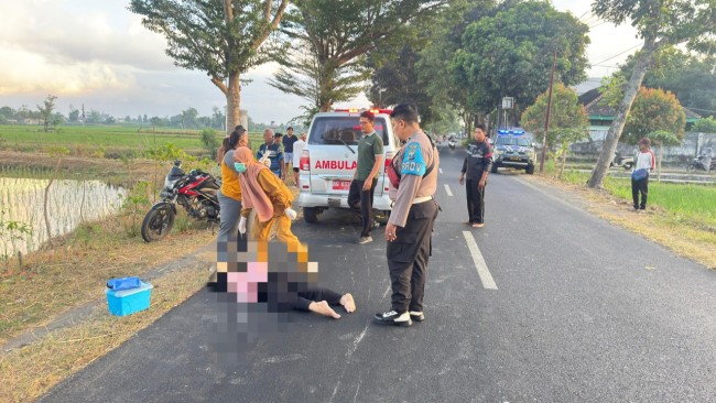 Motor Tabrak Sepeda Onthel di Tulungagung, Perempuan 57 Tahun Meninggal di Lokasi