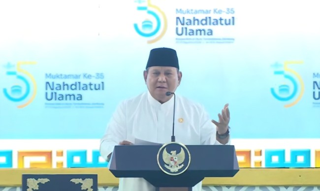 Buka Muktamar di Jombang, Presiden Prabowo Minta Pemerintah Harus Dekat dengan NU