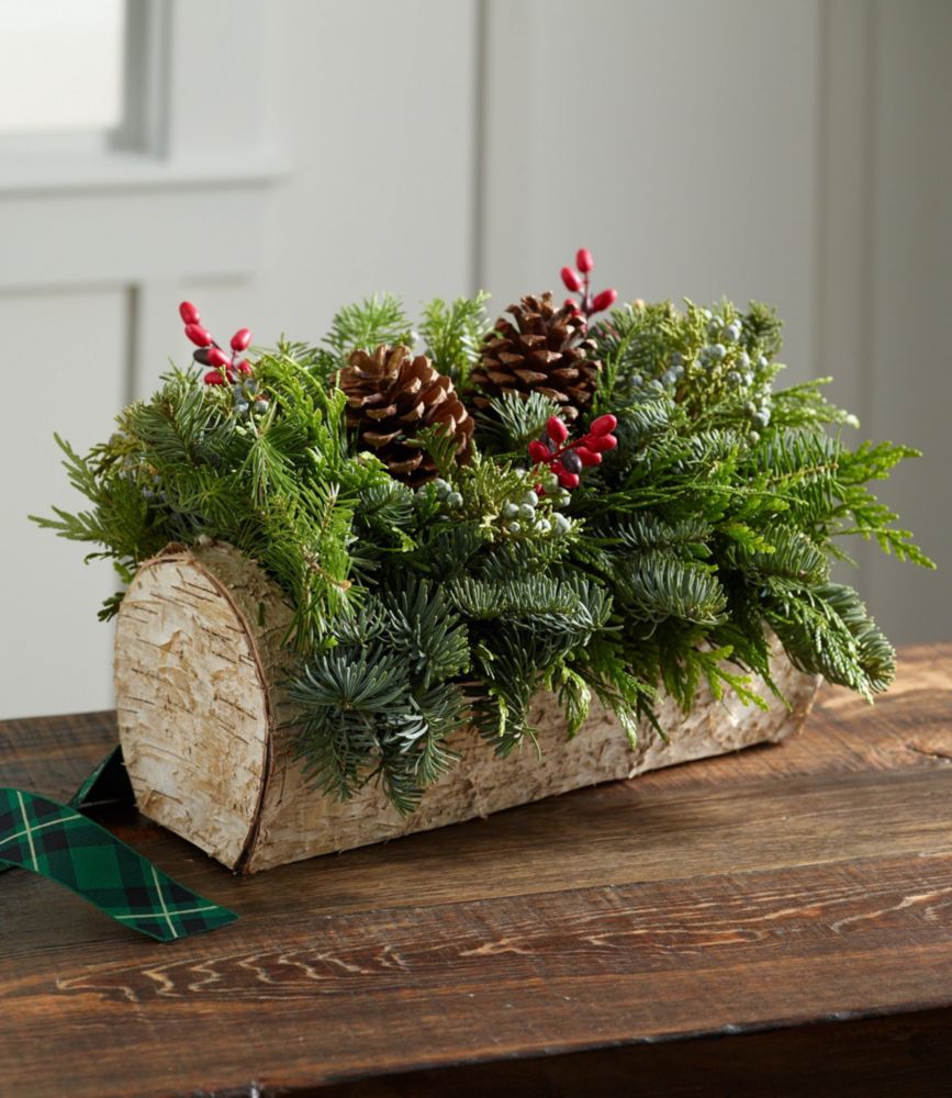 If you want to capture t. Christmas Yule Log Centerpiece | Centerpieces at L.L.Bean