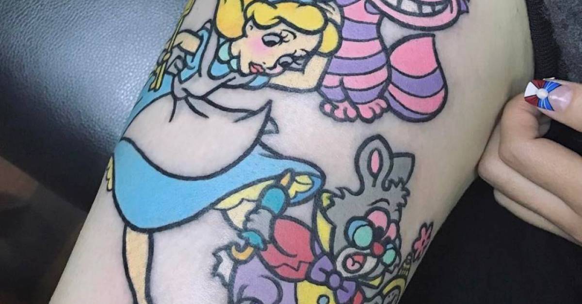 Disney's Alice In Wonderland Tattoos | Tattoofilter 628_x_1200_jpg
