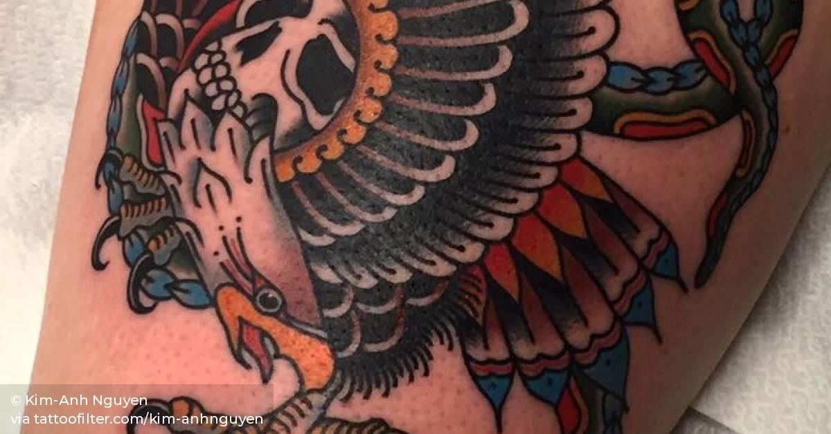 Traditional Eagle And Snake Tattoo 628_x_1200_jpg