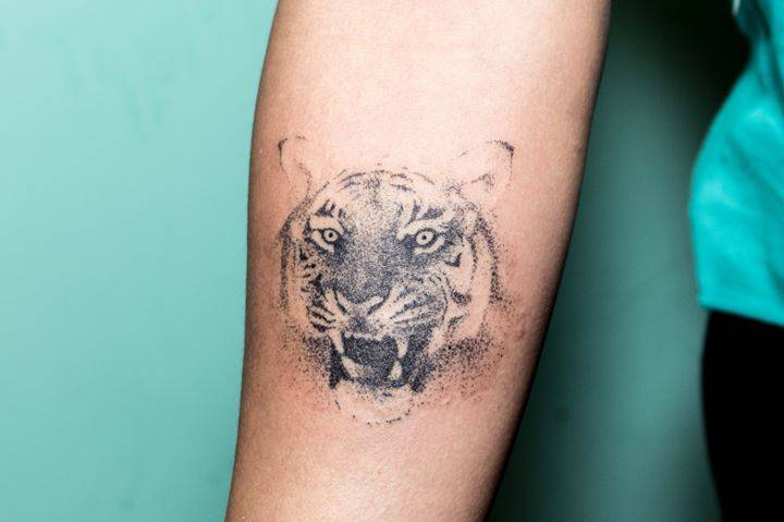 Tatuaje De Un Tigre Hecho A Mano, Sin Máquina, Punto A 479_x_720_jpg