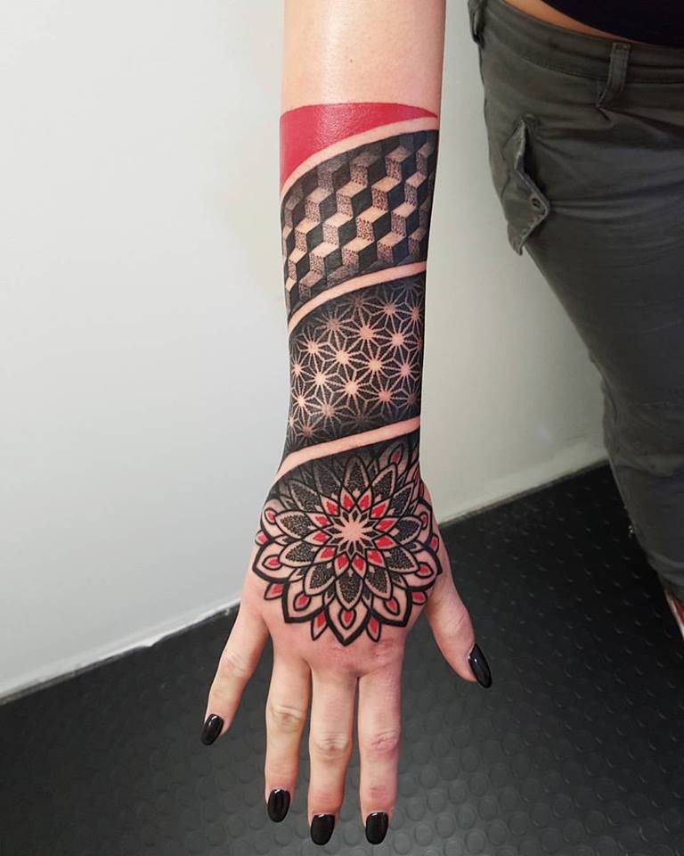 Geometric Mash Up Tattoo On The Arm. 960_x_768_jpg