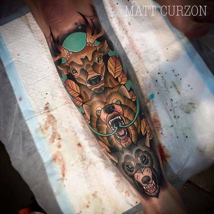 Neotraditional Totem Pole Tattoo On The Right Shin, 720_x_720_jpg