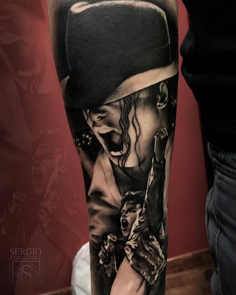 Black And Grey Style Michael Jackson Tattoo On The 1000_x_800_jpg