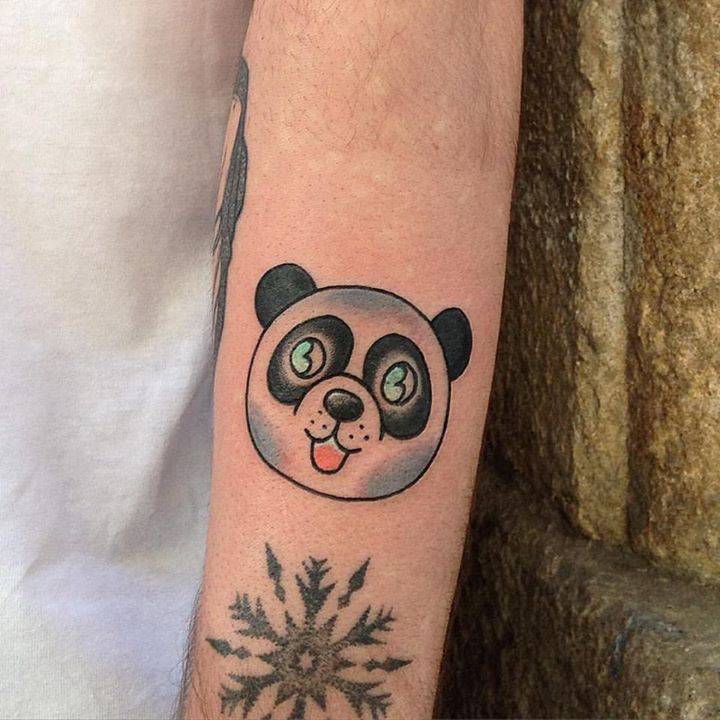 Kawaii Style Panda Bear Tattoo On Oriol's Left Forearm. 720_x_720_jpg