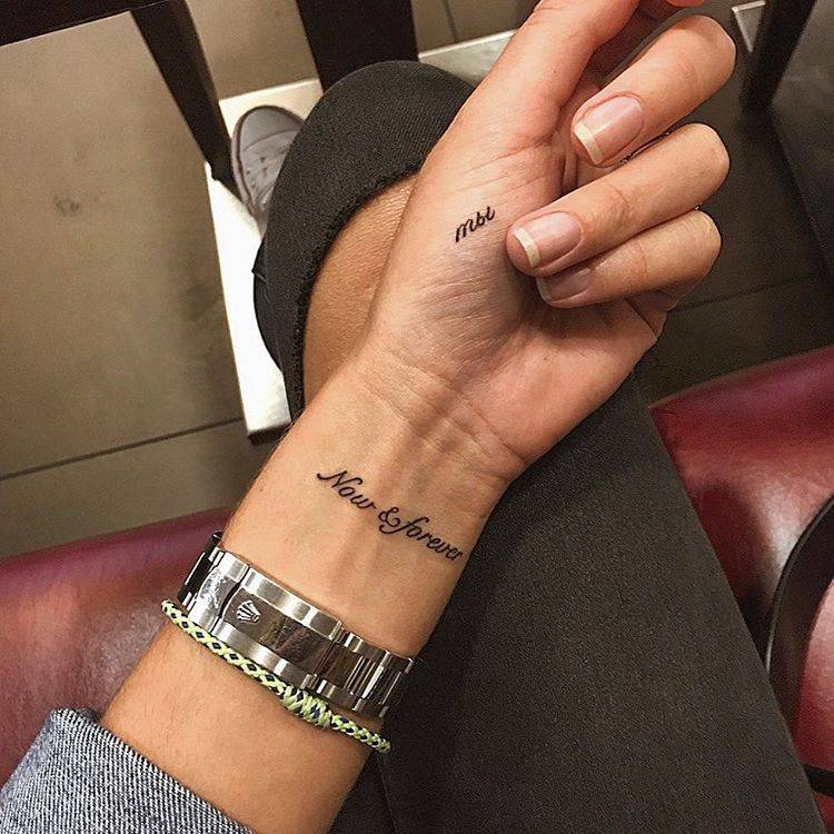 Now And Forever" Tattoo On The Left Inner Wrist, And 750_x_750_jpg