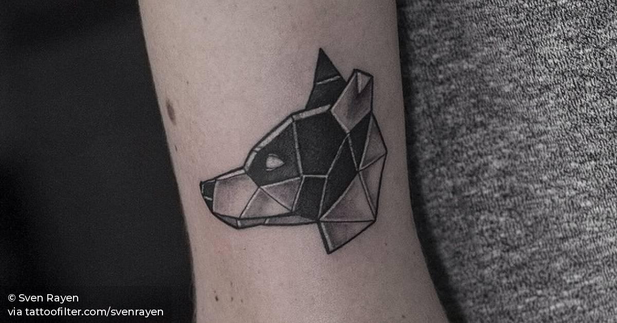 Single Needle Style Polygonal Jack Russell Head Tattoo 628_x_1200_jpg