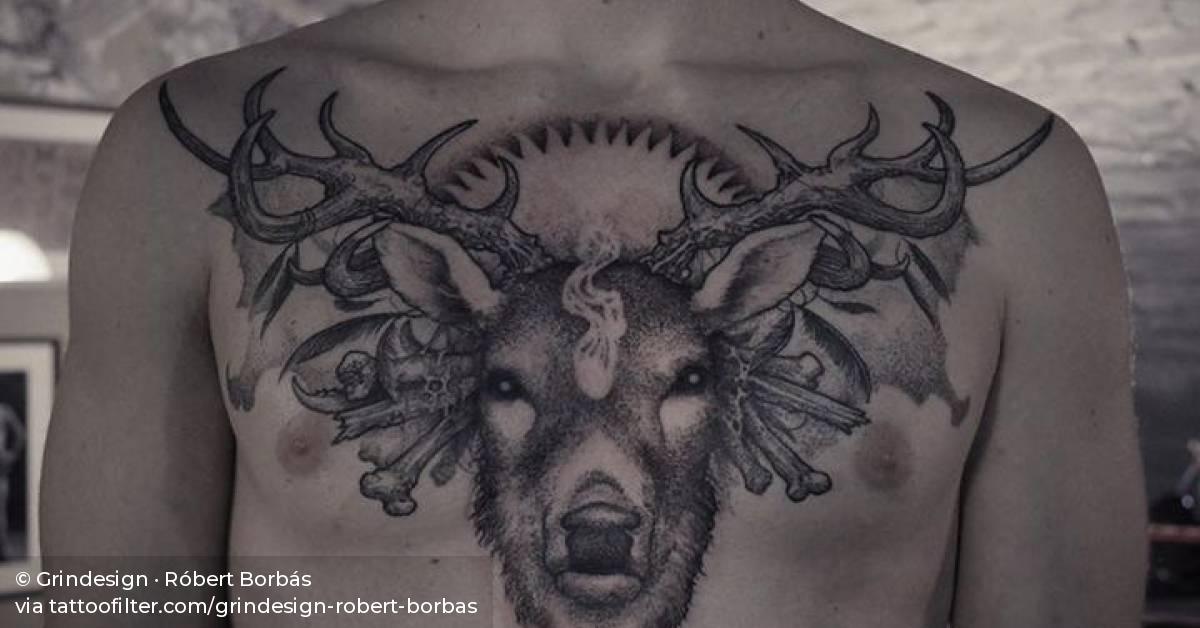 Deer Tattoo On The Chest. 628_x_1200_jpg