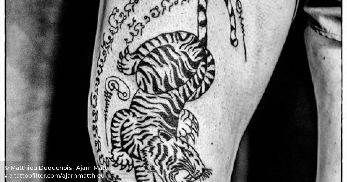 Sak Yant Style Tiger Tattoo. 628_x_1200_jpg