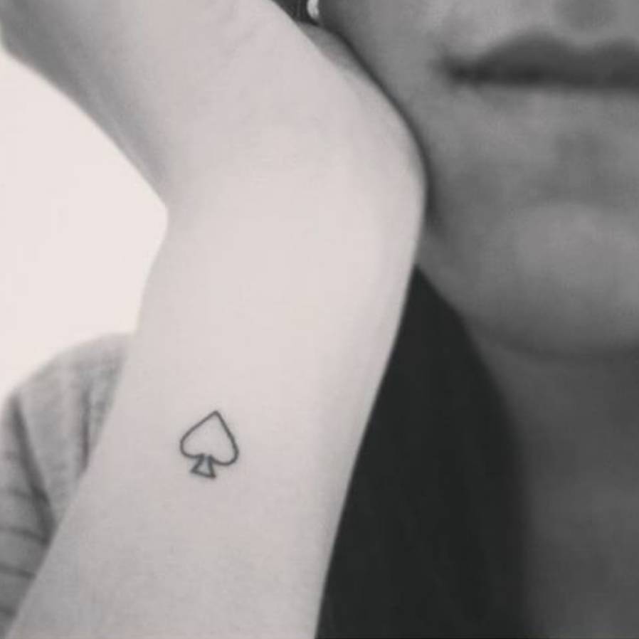 Minimalist Spade Tattoo On Mercedes Carrizo's Tight 898_x_898_jpg