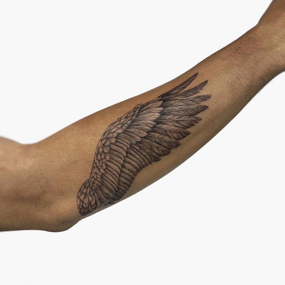 Wing Tattoo On Dark Skin. 1000_x_1000_jpg