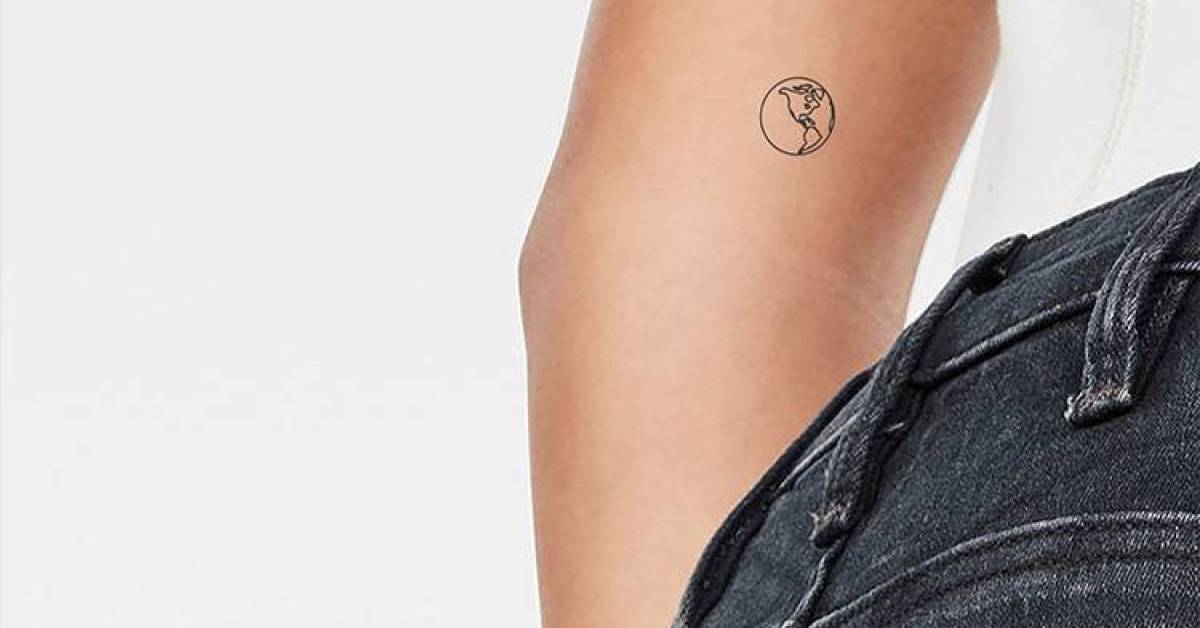 Small Planet Earth Temporary Tattoo, Get It Here ▻ 628_x_1200_jpg