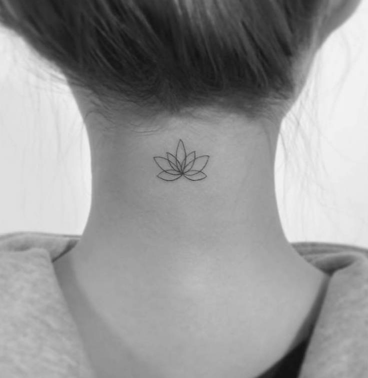 Lotus Flower Tattoo Behind The Neck. 757_x_736_jpg