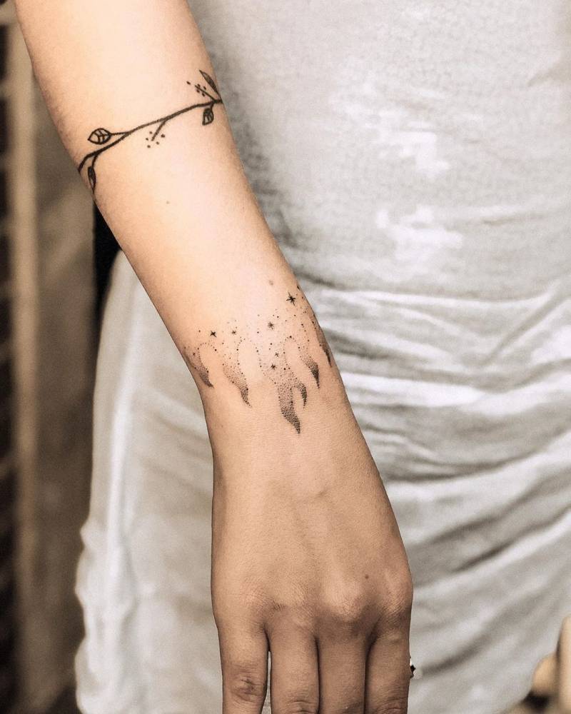 Hand Poked Fire And Stars Tattoo On Wrist? 1000_x_800_jpg