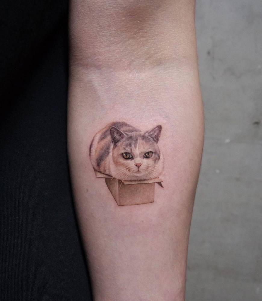 Micro-Realistic Cat Tattoo On Inner Forearm 1000_x_870_jpg