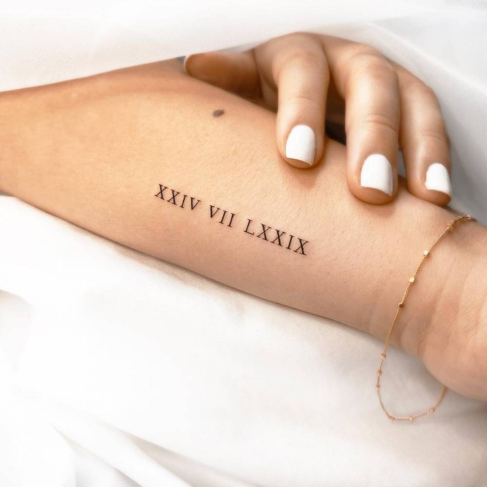 Roman Numerals Tattoo On The Forearm. 1000_x_1000_jpg