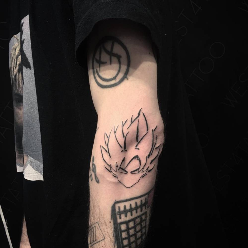 Son Goku Tattoo On The Left Elbow. 1000_x_1000_jpg