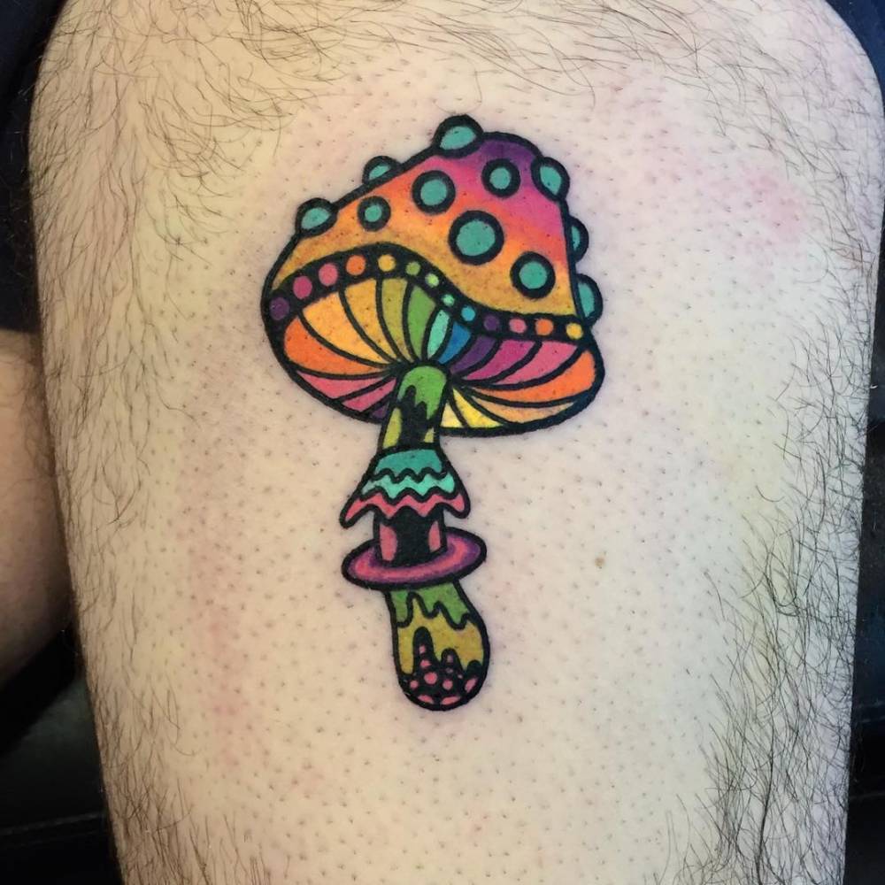 Psychedelic Mushroom Tattoo On The Thigh. 1000_x_1000_jpg