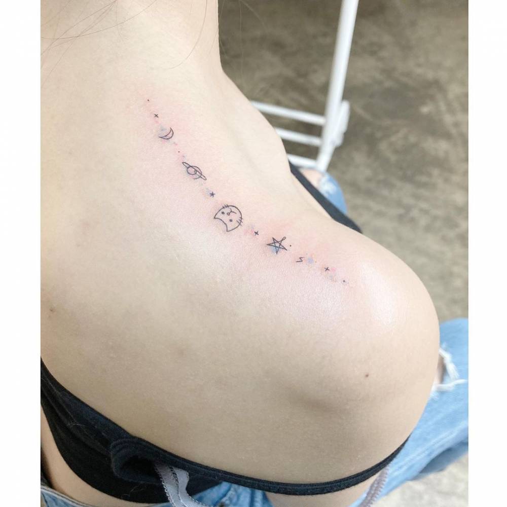 Minimalist Cat And Galaxy Tattoo On The Top Of 1000_x_1000_jpg