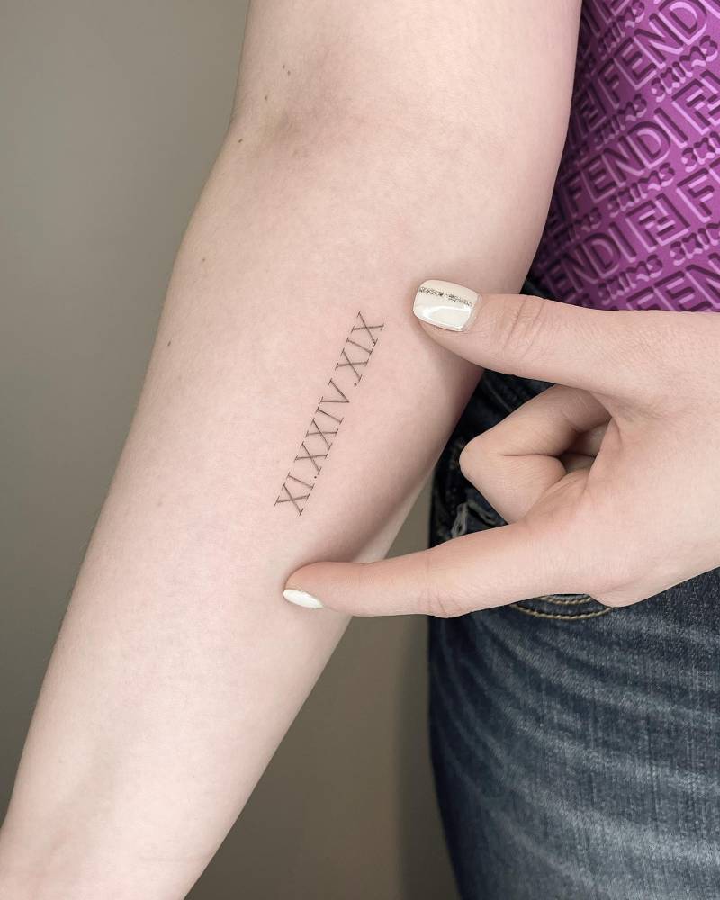 Roman Numeral Tattoo Done On The Inner Forearm. 1000_x_800_jpg