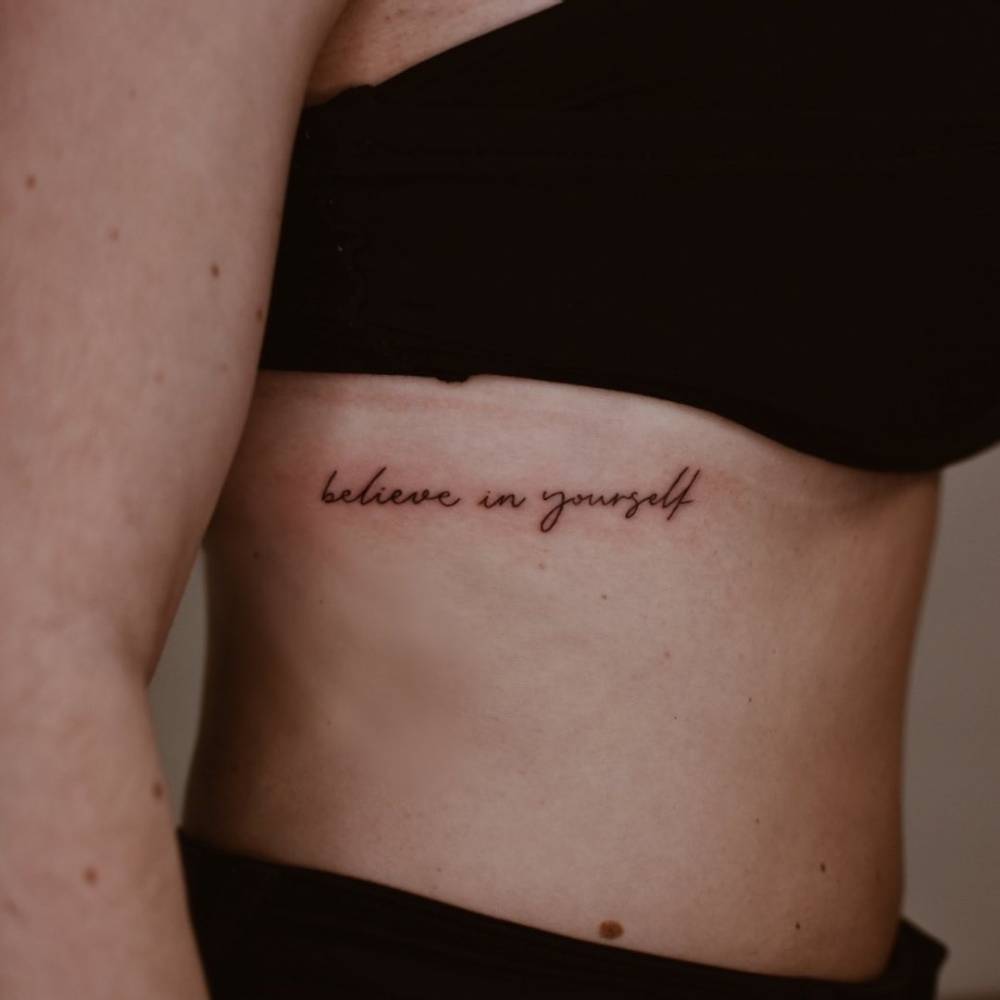 Tattoo That Says "Believe In Yourself" Located On The 1000_x_1000_jpg